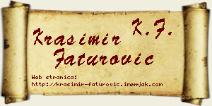 Krasimir Faturović vizit kartica